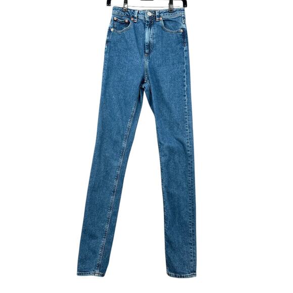 ASOS Blue Denim Straight-Leg Classic‎ Fit High-Rise Jeans Womens 26 - Picture 1 of 8